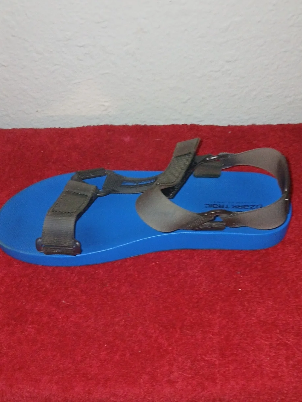 OZARK TRAIL MEN'S Blue Footbed Sandals with Black Straps
